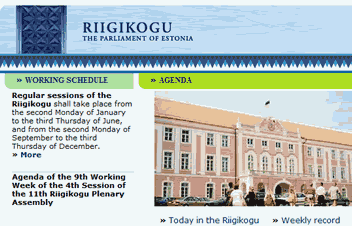 Una institución que eligió hacer su website utilizando tecnologías de Sauropol: el Parlamento de Estonia