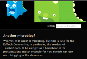 ¿Otro microblog? Quien decidió hacer su propio microblog escribe que lo creó "para mostrar un ejemplo de cómo se puede utilizar en el aula".